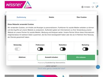Website von WISSNER GmbH