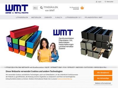 Website von WMT CENTER - Werbe und Metalltechnik