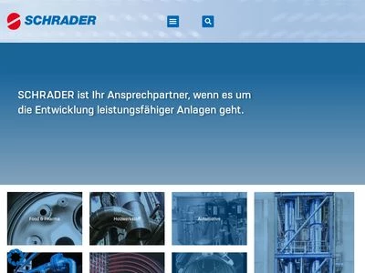 Website von Schrader Verfahrenstechnik - Apparatebau - Rohrleitungsbau