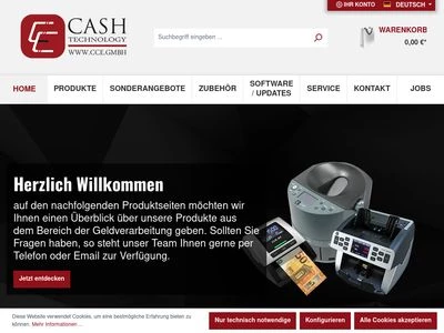 Website von CCE - Cash Concepts Europe GmbH