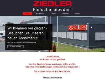 Website von Ziegler GmbH & Co. KG