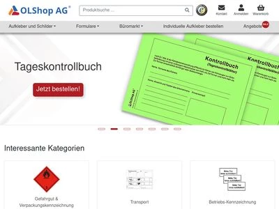 Website von OLShop AG