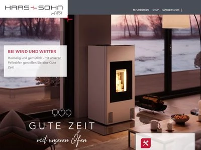Website von HAAS + SOHN OFENTECHNIK GMBH