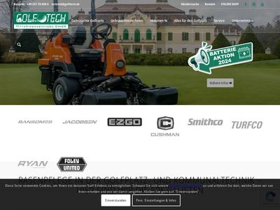 Website von Golf Tech Maschinenvertriebs GmbH