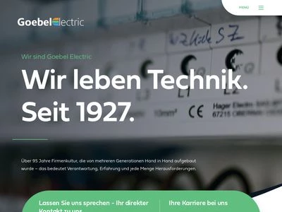 Website von Goebel Elektro GmbH