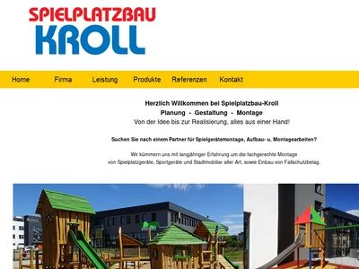 Website von Spielplatzbau-Kroll