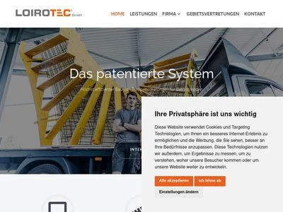 Website von LOIROTEC GmbH