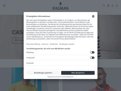 Website von RAGMAN Textilhandel GmbH