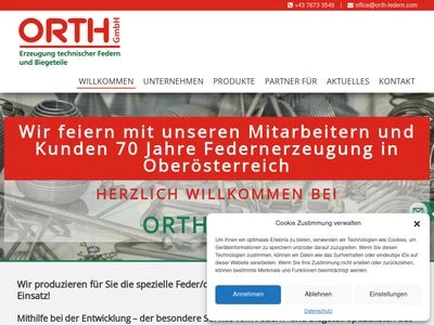 Website von Franz Orth & Co Gesellschaft m.b.H. & Co KG